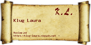 Klug Laura névjegykártya