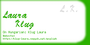 laura klug business card